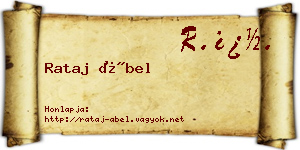 Rataj Ábel névjegykártya