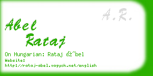 abel rataj business card